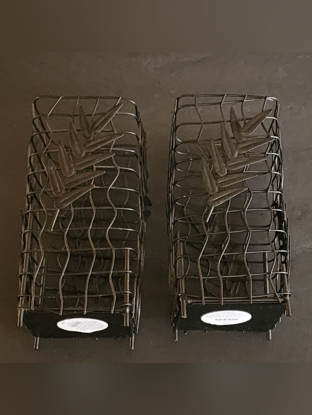 New, Set Of 2 Pier one imports Candle Holders, Utensils, Office Black Metal Desi